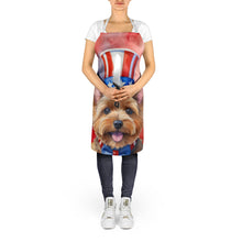 Load image into Gallery viewer, Norwich Terrier Patriotic American Apron – Artist-Designed Kitchen, BBQ &amp; Craft Apron
