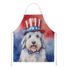 Load image into Gallery viewer, Old English Sheepdog Patriotic American Apron – Artist-Designed Kitchen, BBQ &amp; Craft Apron