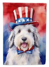 Load image into Gallery viewer, Old English Sheepdog Patriotic American House Flag