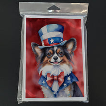 Load image into Gallery viewer, Papillon Patriotic American Greeting Cards - Blank Note Cards – 8-Pack of Artist-Designed Cards with Envelopes