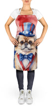 Load image into Gallery viewer, Pekingese Patriotic American Apron – Artist-Designed Kitchen, BBQ &amp; Craft Apron