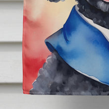 Load image into Gallery viewer, Black Poodle Patriotic American House Flag