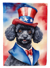 Load image into Gallery viewer, Black Poodle Patriotic American House Flag