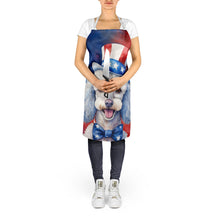 Load image into Gallery viewer, White Poodle Patriotic American Apron – Artist-Designed Kitchen, BBQ &amp; Craft Apron