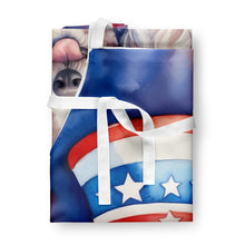 Load image into Gallery viewer, White Poodle Patriotic American Apron – Artist-Designed Kitchen, BBQ &amp; Craft Apron