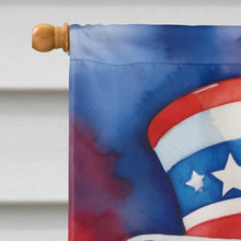 Load image into Gallery viewer, White Poodle Patriotic American House Flag