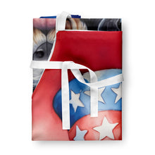 Load image into Gallery viewer, Portuguese Water Dog Patriotic American Apron – Artist-Designed Kitchen, BBQ &amp; Craft Apron