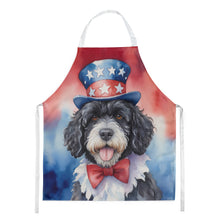 Load image into Gallery viewer, Portuguese Water Dog Patriotic American Apron – Artist-Designed Kitchen, BBQ &amp; Craft Apron