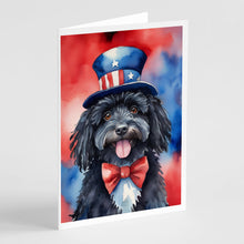 Load image into Gallery viewer, Puli Patriotic American Greeting Cards - Blank Note Cards – 8-Pack of Artist-Designed Cards with Envelopes