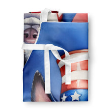 Load image into Gallery viewer, Rat Terrier Patriotic American Apron – Artist-Designed Kitchen, BBQ &amp; Craft Apron