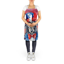Load image into Gallery viewer, Scottish Deerhound Patriotic American Apron – Artist-Designed Kitchen, BBQ &amp; Craft Apron