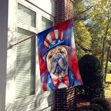 Load image into Gallery viewer, Shar Pei Patriotic American House Flag