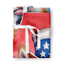 Load image into Gallery viewer, Shiba Inu Patriotic American Apron – Artist-Designed Kitchen, BBQ &amp; Craft Apron