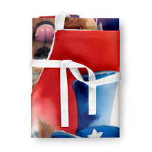 Load image into Gallery viewer, Silky Terrier Patriotic American Apron – Artist-Designed Kitchen, BBQ &amp; Craft Apron