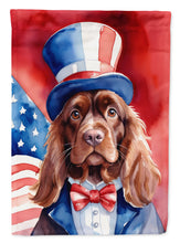 Load image into Gallery viewer, Sussex Spaniel Patriotic American House Flag
