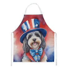 Load image into Gallery viewer, Tibetan Terrier Patriotic American Apron – Artist-Designed Kitchen, BBQ &amp; Craft Apron