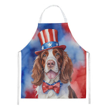 Load image into Gallery viewer, Welsh Springer Spaniel Patriotic American Apron – Artist-Designed Kitchen, BBQ &amp; Craft Apron