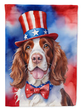 Load image into Gallery viewer, Welsh Springer Spaniel Patriotic American House Flag