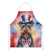 Load image into Gallery viewer, Welsh Terrier Patriotic American Apron – Artist-Designed Kitchen, BBQ &amp; Craft Apron