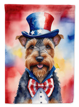 Load image into Gallery viewer, Welsh Terrier Patriotic American House Flag