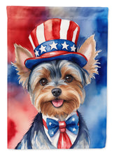 Load image into Gallery viewer, Yorkshire Terrier Patriotic American House Flag