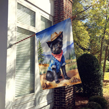 Load image into Gallery viewer, Affenpinscher Cowboy Welcome House Flag