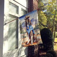 Load image into Gallery viewer, Afghan Hound Cowboy Welcome  House Flag