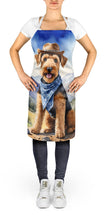 Load image into Gallery viewer, Airedale Terrier Cowboy Welcome Apron – Artist-Designed Kitchen, BBQ &amp; Craft Apron