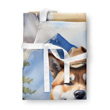 Load image into Gallery viewer, Akita Cowboy Welcome Apron – Artist-Designed Kitchen, BBQ &amp; Craft Apron