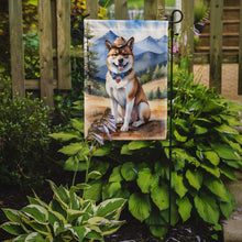 Load image into Gallery viewer, Akita Cowboy Welcome Garden Flag – Western Dog Yard Decor with Mountain Landscape