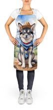 Load image into Gallery viewer, Alaskan Klee Kai Cowboy Welcome Apron – Artist-Designed Kitchen, BBQ &amp; Craft Apron