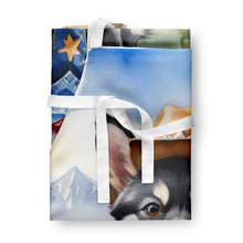 Load image into Gallery viewer, Alaskan Klee Kai Cowboy Welcome Apron – Artist-Designed Kitchen, BBQ &amp; Craft Apron