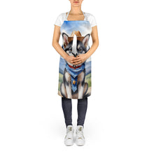 Load image into Gallery viewer, Alaskan Klee Kai Cowboy Welcome Apron – Artist-Designed Kitchen, BBQ &amp; Craft Apron
