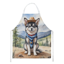 Load image into Gallery viewer, Alaskan Klee Kai Cowboy Welcome Apron – Artist-Designed Kitchen, BBQ &amp; Craft Apron