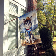 Load image into Gallery viewer, Alaskan Klee Kai Cowboy Welcome House Flag