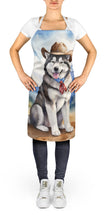 Load image into Gallery viewer, Alaskan Malamute Cowboy Welcome Apron – Artist-Designed Kitchen, BBQ &amp; Craft Apron