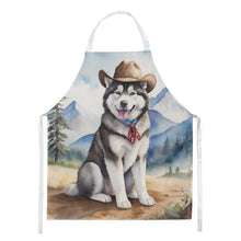 Load image into Gallery viewer, Alaskan Malamute Cowboy Welcome Apron – Artist-Designed Kitchen, BBQ &amp; Craft Apron