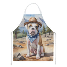 Load image into Gallery viewer, American Bulldog Cowboy Welcome Apron – Artist-Designed Kitchen, BBQ &amp; Craft Apron
