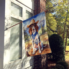 Load image into Gallery viewer, American English Coonhound Cowboy Welcome House Flag