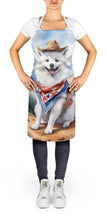 Load image into Gallery viewer, American Eskimo Cowboy Welcome Apron – Artist-Designed Kitchen, BBQ &amp; Craft Apron