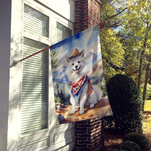 Load image into Gallery viewer, American Eskimo Cowboy Welcome House Flag
