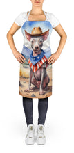 Load image into Gallery viewer, American Hairless Terrier Cowboy Welcome Apron – Artist-Designed Kitchen, BBQ &amp; Craft Apron