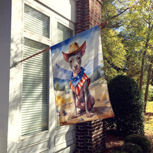 Load image into Gallery viewer, American Hairless Terrier Cowboy Welcome House Flag
