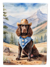 Load image into Gallery viewer, American Water Spaniel Cowboy Welcome House Flag