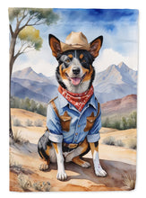 Load image into Gallery viewer, Australian Cattle Dog Cowboy Welcome House Flag