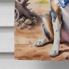 Load image into Gallery viewer, Australian Shepherd Cowboy Welcome House Flag