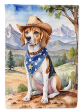 Load image into Gallery viewer, Beagle Cowboy Welcome Garden Flag – Western Dog Yard Decor with Mountain Landscape