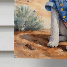 Load image into Gallery viewer, Bedlington Terrier Cowboy Welcome House Flag