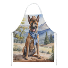 Load image into Gallery viewer, Belgian Malinois Cowboy Welcome Apron – Artist-Designed Kitchen, BBQ &amp; Craft Apron