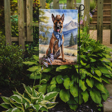 Load image into Gallery viewer, Belgian Malinois Cowboy Welcome Garden Flag – Western Dog Yard Decor with Mountain Landscape